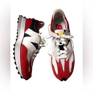 New Balance Red and White Sneakers
